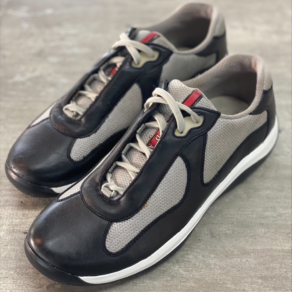 Prada America's Cup Sneakers Black Size 9